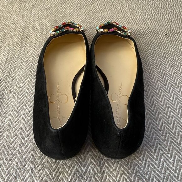 Jessica Simpson Pointed-Toe Heart Embellished Ballet Flats Size 6.5 - Picture 3 of 5